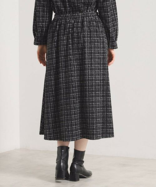 ITS'DEMO / イッツデモ スカート | 【手洗い可／セットアップ可】ツイード風プリントスカート | 詳細15