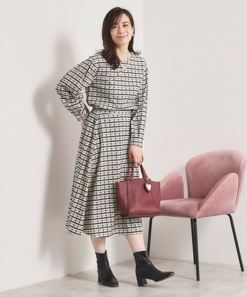 ITS'DEMO / イッツデモ スカート | 【手洗い可／セットアップ可】ツイード風プリントスカート | 詳細2