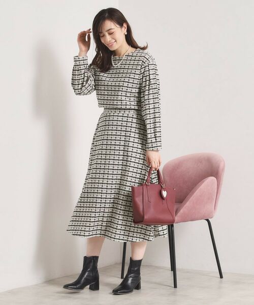 ITS'DEMO / イッツデモ スカート | 【手洗い可／セットアップ可】ツイード風プリントスカート | 詳細3