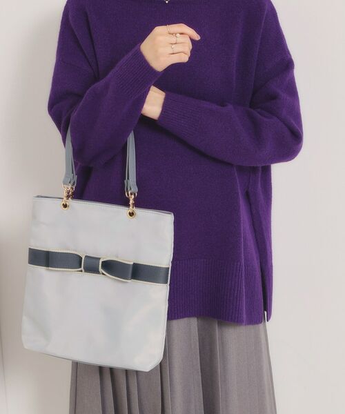 ITS'DEMO / イッツデモ トートバッグ | 【A4対応】リボンサブトート（グレー(012)）