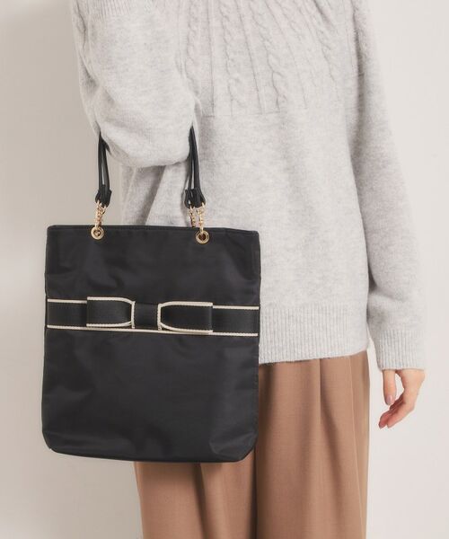 ITS'DEMO / イッツデモ トートバッグ | 【A4対応】リボンサブトート（ブラック(019)）