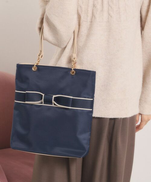 ITS'DEMO / イッツデモ トートバッグ | 【A4対応】リボンサブトート（ネイビー(094)）