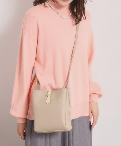 ITS'DEMO / イッツデモ ショルダーバッグ | ベルト三層ミニショルダー（ライトベージュ(051)）