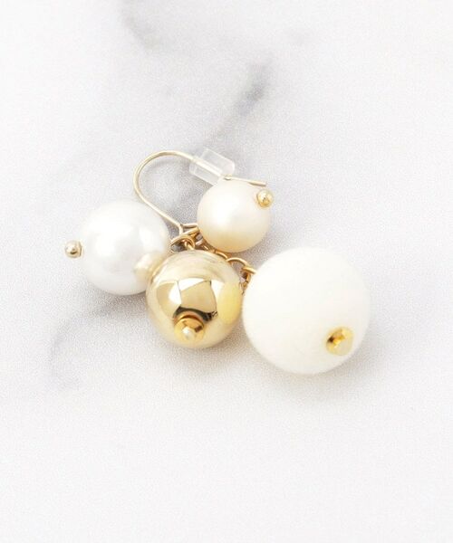 ITS'DEMO / イッツデモ ピアス・イヤリング | フロッキーパール調ジャラピアス | 詳細2