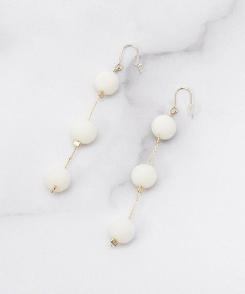 ITS'DEMO / イッツデモ ピアス・イヤリング | フロッキー３つ玉ツナギピアス | 詳細1