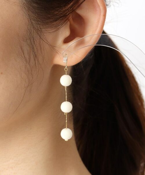 ITS'DEMO / イッツデモ ピアス・イヤリング | フロッキー３つ玉ツナギピアス | 詳細3