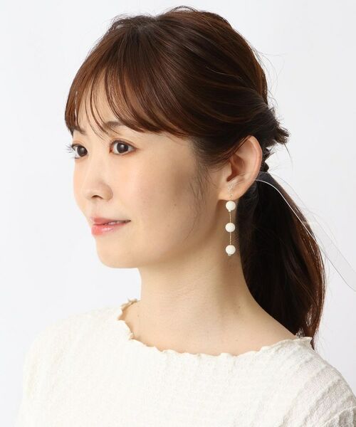 ITS'DEMO / イッツデモ ピアス・イヤリング | フロッキー３つ玉ツナギピアス | 詳細4