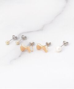 ITS'DEMO / イッツデモ ピアス・イヤリング | ５Ｐリボンセットピアス