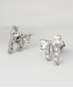 ITS'DEMO / イッツデモ ピアス・イヤリング | 足長リボンキュービックピアス