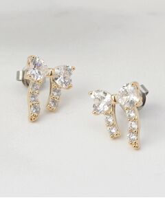 ITS'DEMO / イッツデモ ピアス・イヤリング | 足長リボンキュービックピアス