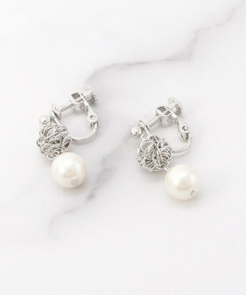 ITS'DEMO / イッツデモ ピアス・イヤリング | ワイヤー玉イヤリング（シルバー(006)）