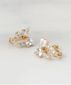 ITS'DEMO / イッツデモ ピアス・イヤリング | 足長リボンキュービックイヤリング