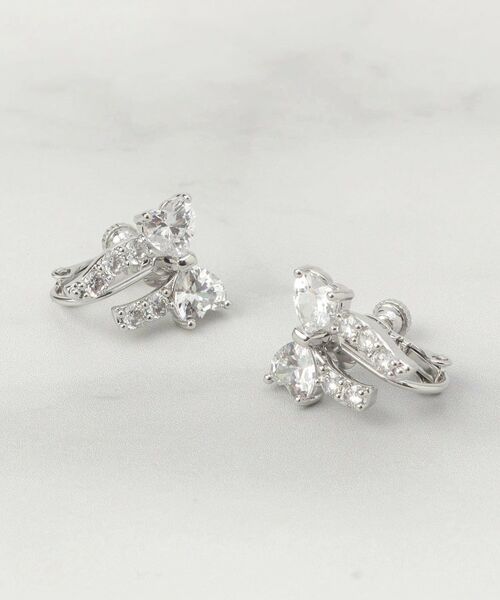 ITS'DEMO / イッツデモ ピアス・イヤリング | 足長リボンキュービックイヤリング | 詳細1