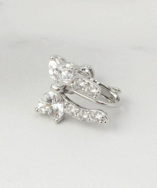 ITS'DEMO / イッツデモ ピアス・イヤリング | 足長リボンキュービックイヤリング | 詳細2