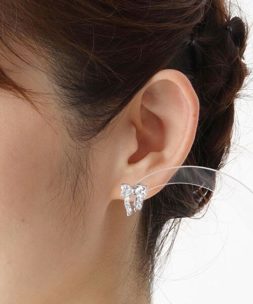 ITS'DEMO / イッツデモ ピアス・イヤリング | 足長リボンキュービックイヤリング | 詳細4