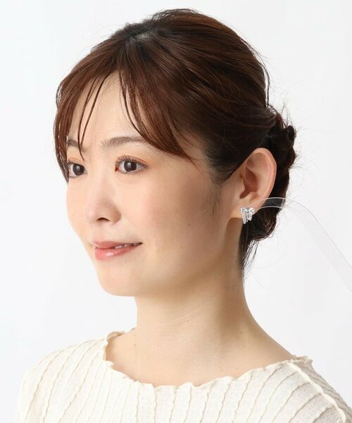 ITS'DEMO / イッツデモ ピアス・イヤリング | 足長リボンキュービックイヤリング | 詳細5