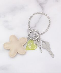 ITS'DEMO / イッツデモ キーホルダー・ストラップ | レザー調フラワーモチーフチャーム