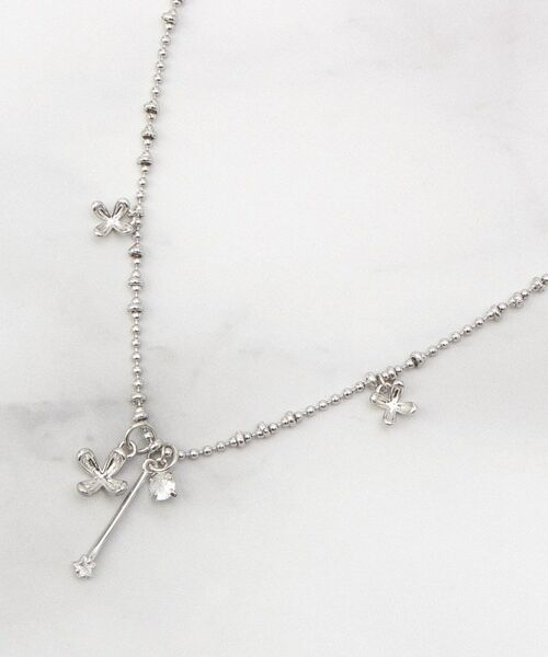 ITS'DEMO / イッツデモ ネックレス・ペンダント・チョーカー | ブルーミングミニフラワーネックレス（シルバー(006)）