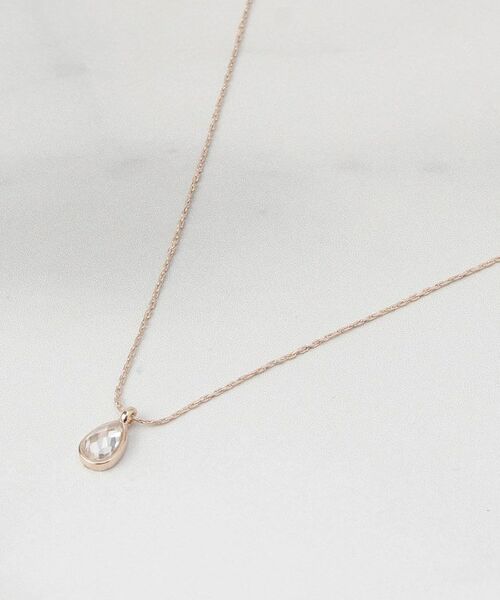 ITS'DEMO / イッツデモ ネックレス・ペンダント・チョーカー | ドロップストーンプチペン（ピンクゴールド(005)）