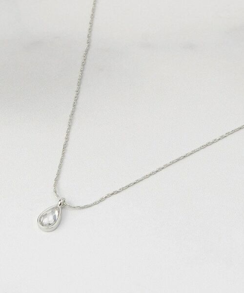 ITS'DEMO / イッツデモ ネックレス・ペンダント・チョーカー | ドロップストーンプチペン（シルバー(006)）