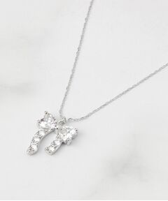 ITS'DEMO / イッツデモ ネックレス・ペンダント・チョーカー | 足長リボンキュービックネックレス