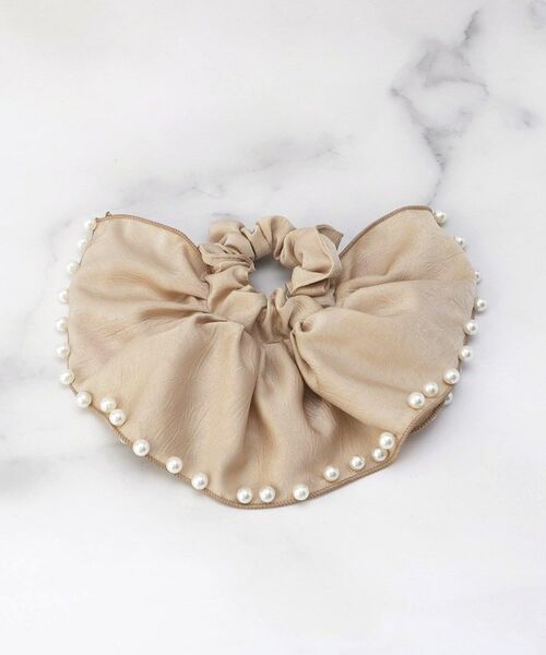 ITS'DEMO / イッツデモ ヘアアクセサリー | ひらひらシュシュポニー（ベージュ(052)）