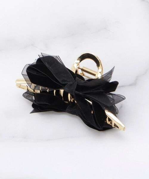 ITS'DEMO / イッツデモ ヘアアクセサリー | ベロアリボンバンス（ブラック(019)）