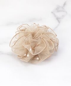 ITS'DEMO / イッツデモ ヘアアクセサリー | パール調フリルシュシュ