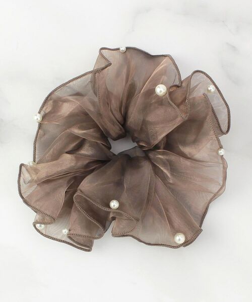 ITS'DEMO / イッツデモ ヘアアクセサリー | スフィアーシアービッグシュシュ（ブラウン(040)）