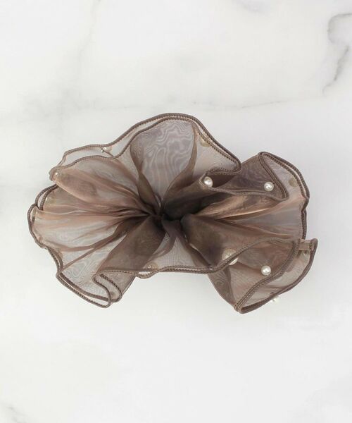 ITS'DEMO / イッツデモ ヘアアクセサリー | スフィアーシアーフリルバレッタ（ブラウン(040)）
