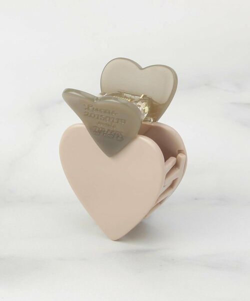 ITS'DEMO / イッツデモ ヘアアクセサリー | ダブルハートクリップ（ライトピンク(070)）