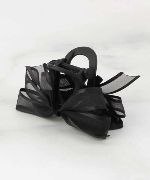 ITS'DEMO / イッツデモ ヘアアクセサリー | ベロア＆オーガンジーバンス（ブラック(019)）