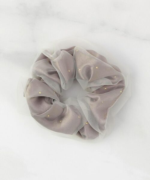 ITS'DEMO / イッツデモ ヘアアクセサリー | 金つぶサテンシアーシュシュ（ベージュ(052)）