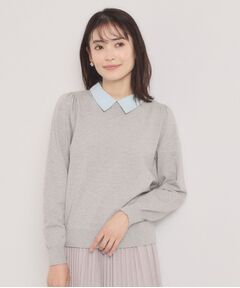 ITS'DEMO / イッツデモ ニット・セーター | 【手洗い可】シャツ襟付きニット