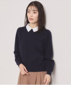 ITS'DEMO / イッツデモ ニット・セーター | 【手洗い可】シャツ襟付きニット