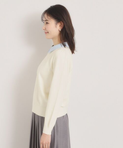 ITS'DEMO / イッツデモ ニット・セーター | 【手洗い可】シャツ襟付きニット | 詳細10