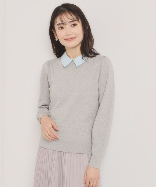 ITS'DEMO / イッツデモ ニット・セーター | 【手洗い可】シャツ襟付きニット | 詳細5
