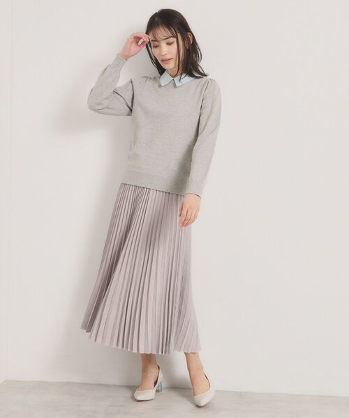 ITS'DEMO / イッツデモ ニット・セーター | 【手洗い可】シャツ襟付きニット | 詳細7