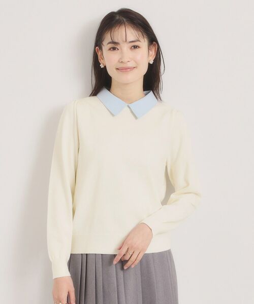 ITS'DEMO / イッツデモ ニット・セーター | 【手洗い可】シャツ襟付きニット | 詳細9