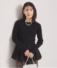 ITS'DEMO / イッツデモ ニット・セーター | 【手洗い可】裾バルーンドッキングニット