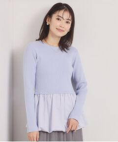 ITS'DEMO / イッツデモ ニット・セーター | 【手洗い可】裾バルーンドッキングニット