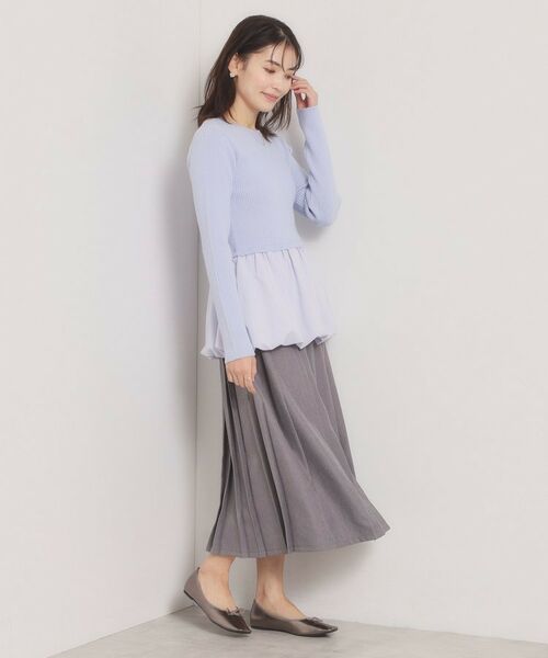 ITS'DEMO / イッツデモ ニット・セーター | 【手洗い可】裾バルーンドッキングニット | 詳細10