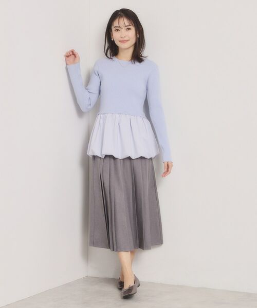 ITS'DEMO / イッツデモ ニット・セーター | 【手洗い可】裾バルーンドッキングニット | 詳細11