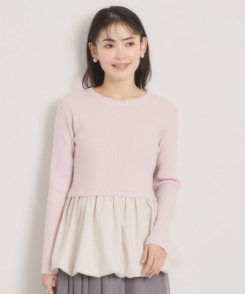ITS'DEMO / イッツデモ ニット・セーター | 【手洗い可】裾バルーンドッキングニット | 詳細13