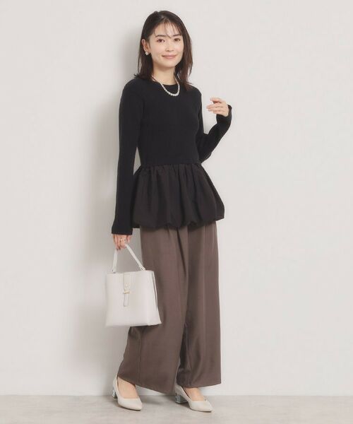 ITS'DEMO / イッツデモ ニット・セーター | 【手洗い可】裾バルーンドッキングニット | 詳細3