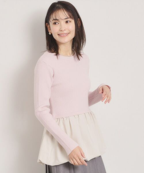 ITS'DEMO / イッツデモ ニット・セーター | 【手洗い可】裾バルーンドッキングニット | 詳細5