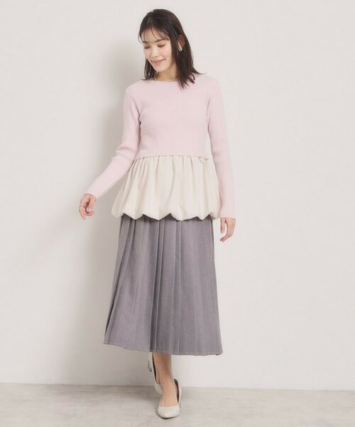 ITS'DEMO / イッツデモ ニット・セーター | 【手洗い可】裾バルーンドッキングニット | 詳細6