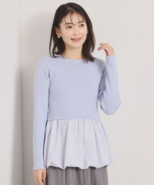 ITS'DEMO / イッツデモ ニット・セーター | 【手洗い可】裾バルーンドッキングニット | 詳細9