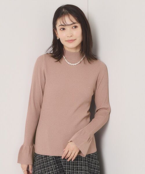 ITS'DEMO / イッツデモ ニット・セーター | 【手洗い可】スパンコールリブニット（ピンク(071)）