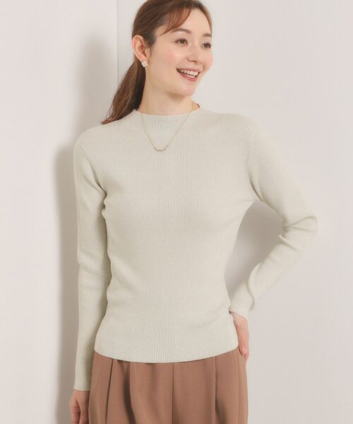 ITS'DEMO / イッツデモ ニット・セーター | 【手洗い可】ラメリブニット（オフホワイト(003)）